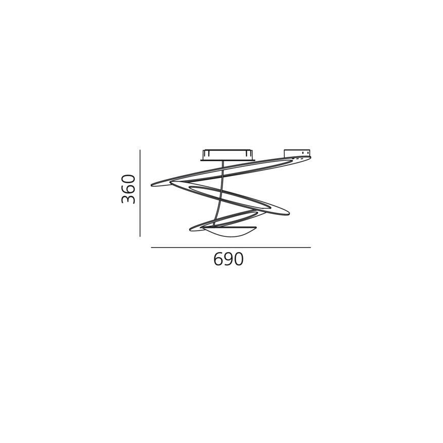 Artemide 1255110A - Plafoniera LED dimmerabile PIRCE LED/44W/230V 3000K bianco