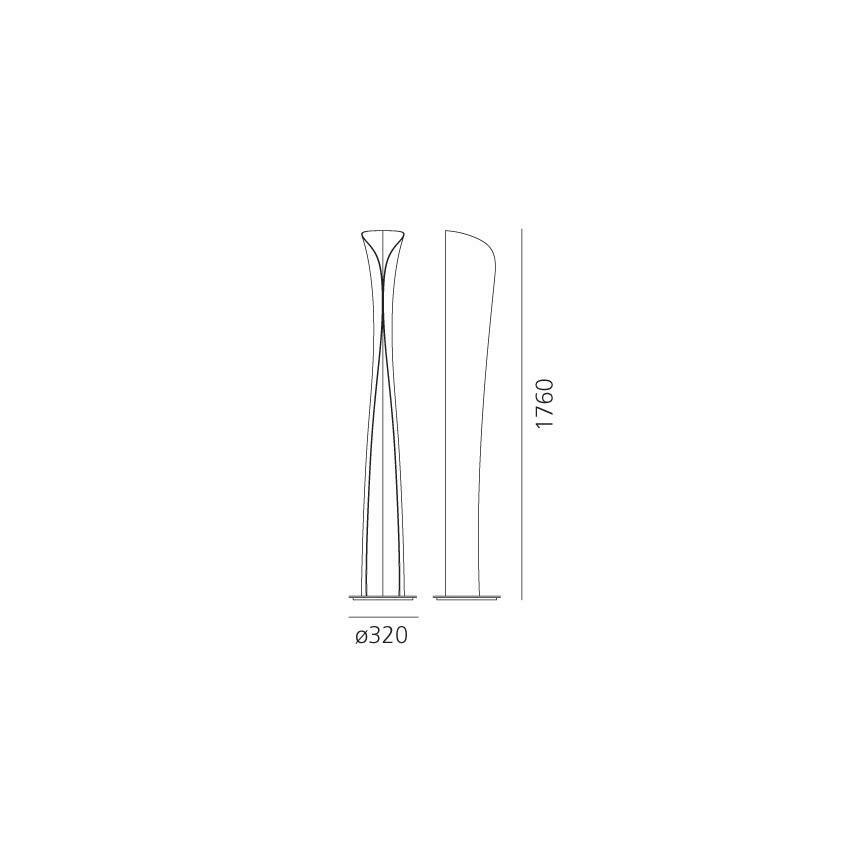 Artemide 1361020A - LED-Stehleuchte CADMO LED/44W/230V + 1xGU10/10W/230V weiß