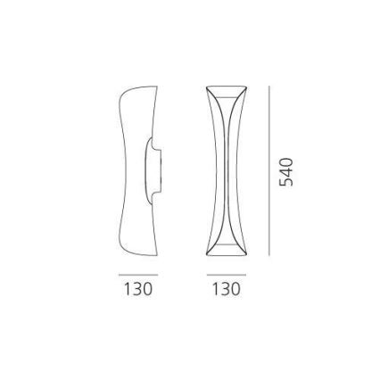 Artemide 1373010A - Applique CADMO 2xGU10/10W/230V nero