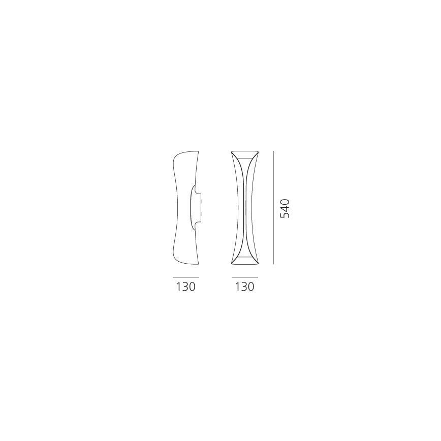 Artemide 1373020A - Applique CADMO 2xGU10/10W/230V bianco