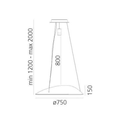Artemide 1402010APP - Dimmbare Hängeleuchte (LED RGBW) AMELUNA LED/45W/230V 3000K