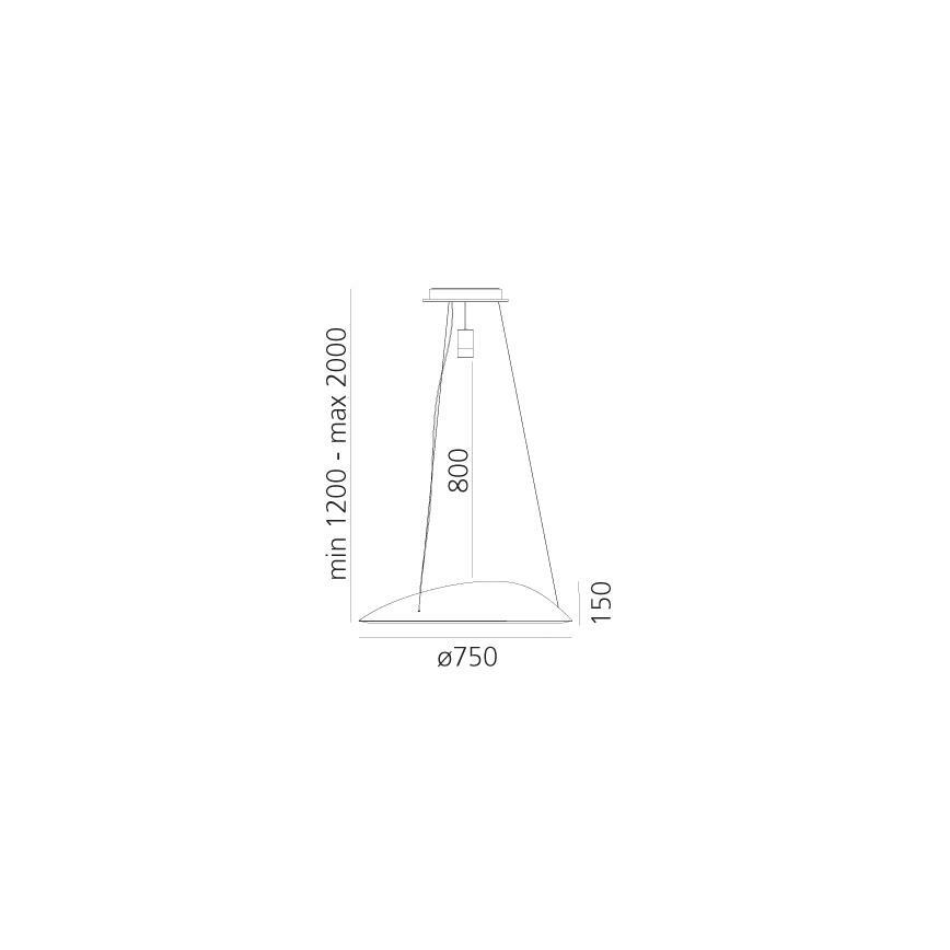 Artemide 1402010APP - LED RGBW Lampadario dimmerabile a sospensione con filo AMELUNA LED/45W/230V 3000K