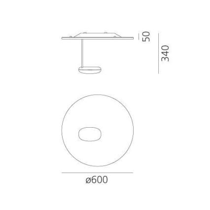 Artemide 1471110A - Plafoniera LED dimmerabile DROPLET LED/29W/230V 3000K