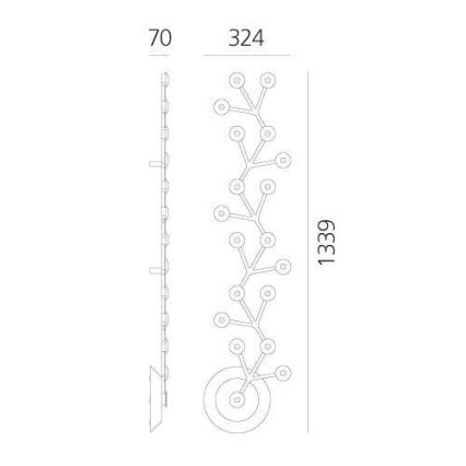 Artemide 1596050APP - Plafonnier à intensité variable NET LED/45W/230V 3000K
