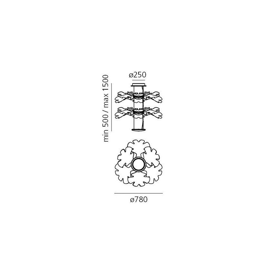 Artemide 1628110APP - Suspension filaire à intensité variable CHLOROPHILIA LED/44W/230V 3000K