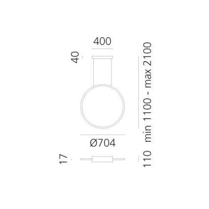 Artemide 1992330APP - LED RGBW Lampadario dimmerabile a sospensione con filo DISCOVERY LED/42W/230V 2700-6500K nero