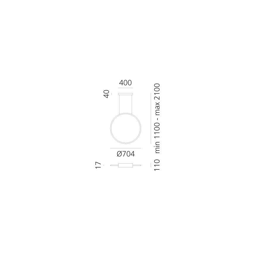 Artemide 1992330APP - LED RGBW Lampadario dimmerabile a sospensione con filo DISCOVERY LED/42W/230V 2700-6500K nero