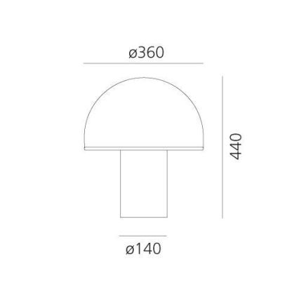 Artemide A006300 - Lampada da tavolo ONFALE 1xE14/5W/230V + 1xE27/13W bianco