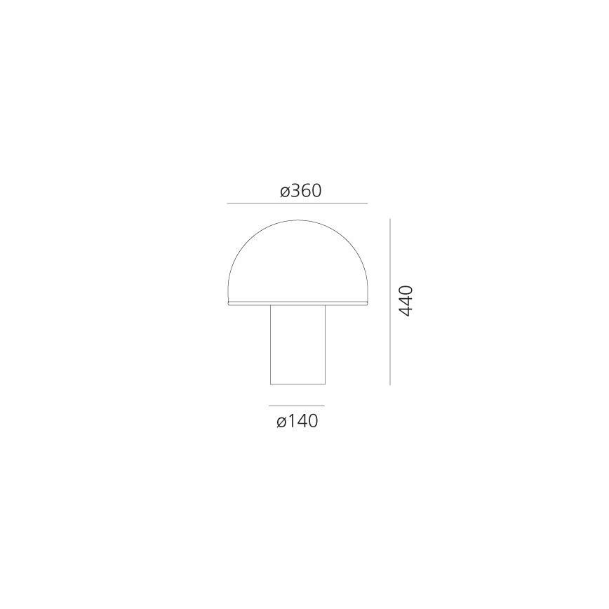 Artemide A006300 - Lampada da tavolo ONFALE 1xE14/5W/230V + 1xE27/13W bianco