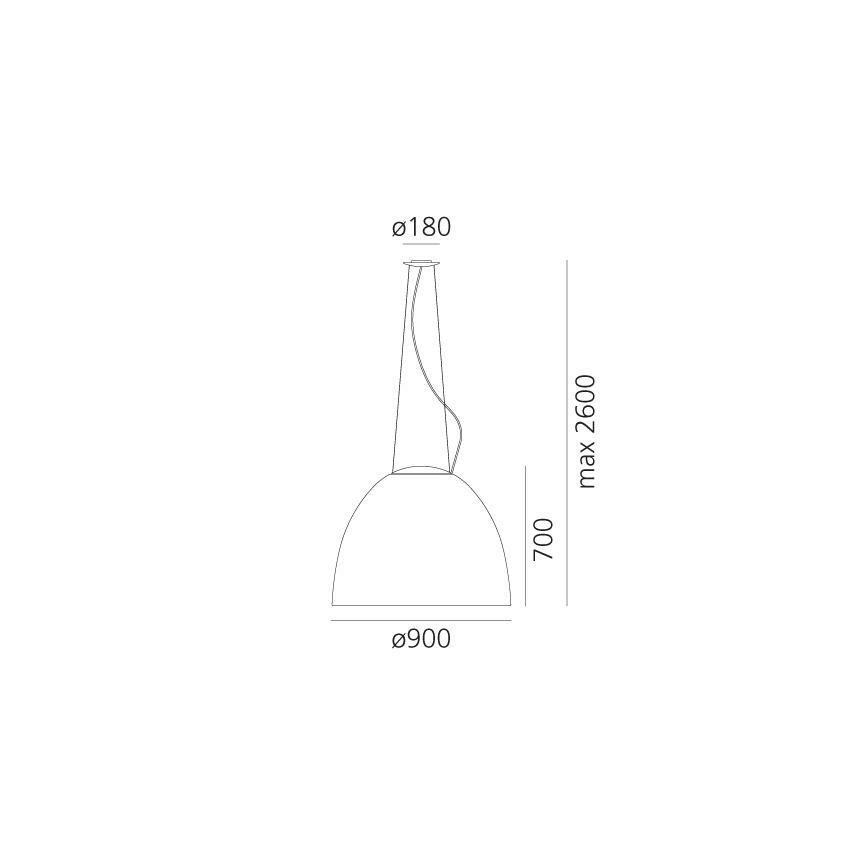 Artemide A243200 - Lampadario a sospensione con filo LED dimmerabile NUR LED/80W/230V 3000K diametro 90 cm antracite