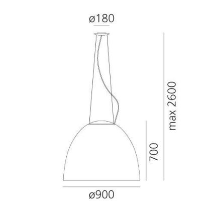 Artemide A243210 - Lampadario a sospensione con filo LED dimmerabile NUR LED/80W/230V 3000K diametro 90 cm grigio