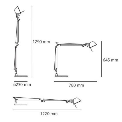 Artemide - Lampe de table TOLOMEO 1xE27/70W/230V
