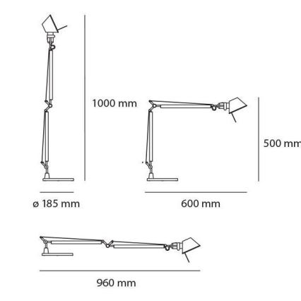 Artemide - Lampada da tavolo LED dimmerabile TOLOMEO MIDI 1xLED/9W/230V