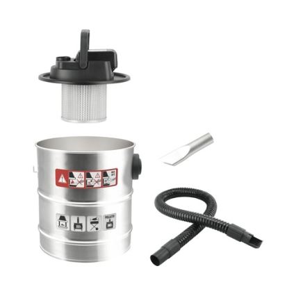 Aspirateur à cendres alimenté par batterie avec filtre HEPA 12 l 110W/18V 2000 mAh chrome mat