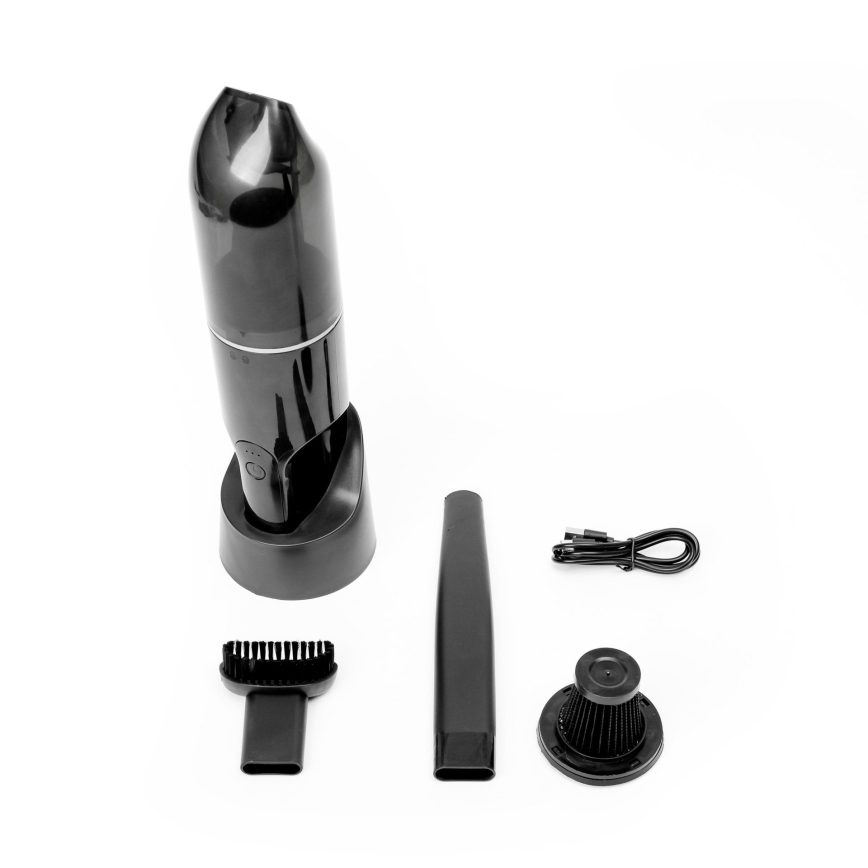Aspiratore portatile ricaricabile per auto 75W/2000 mAh nero