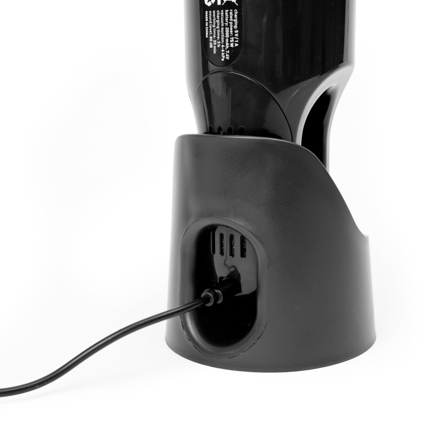 Aspiratore portatile ricaricabile per auto 75W/2000 mAh nero