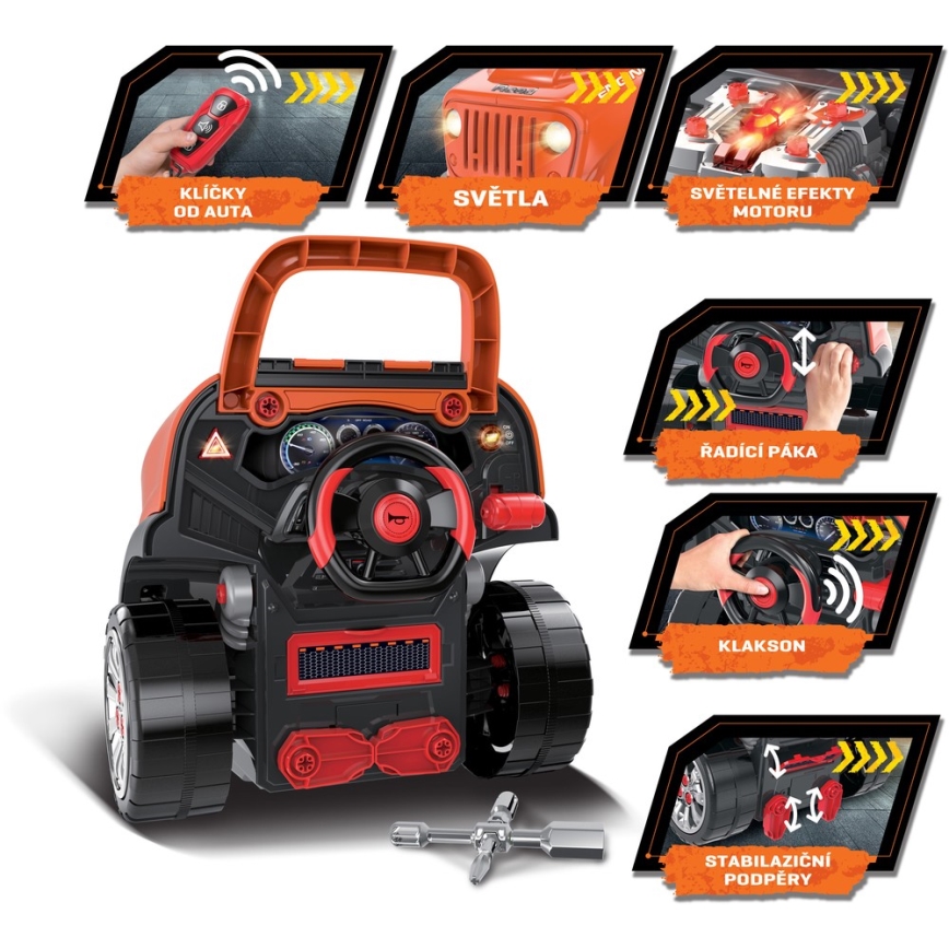 Atelier de réparation automobile pour enfants orange/gris