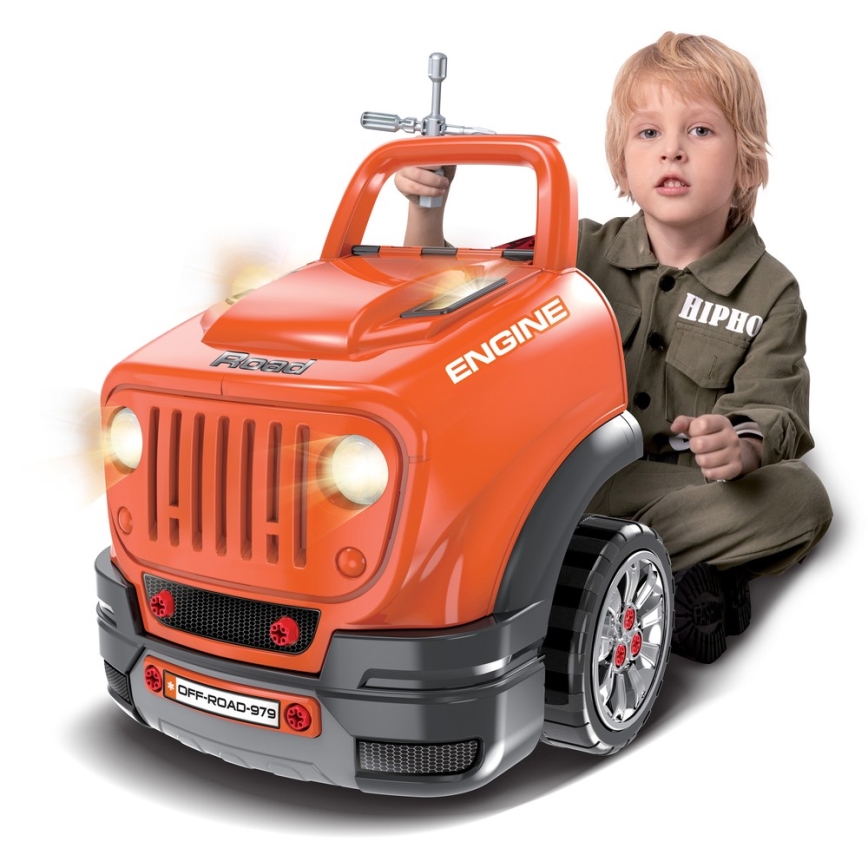 Atelier de réparation automobile pour enfants orange/gris