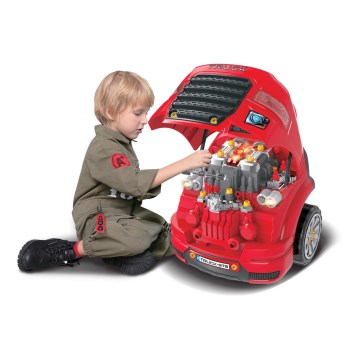 Atelier de réparation de voiture pour enfant rouge