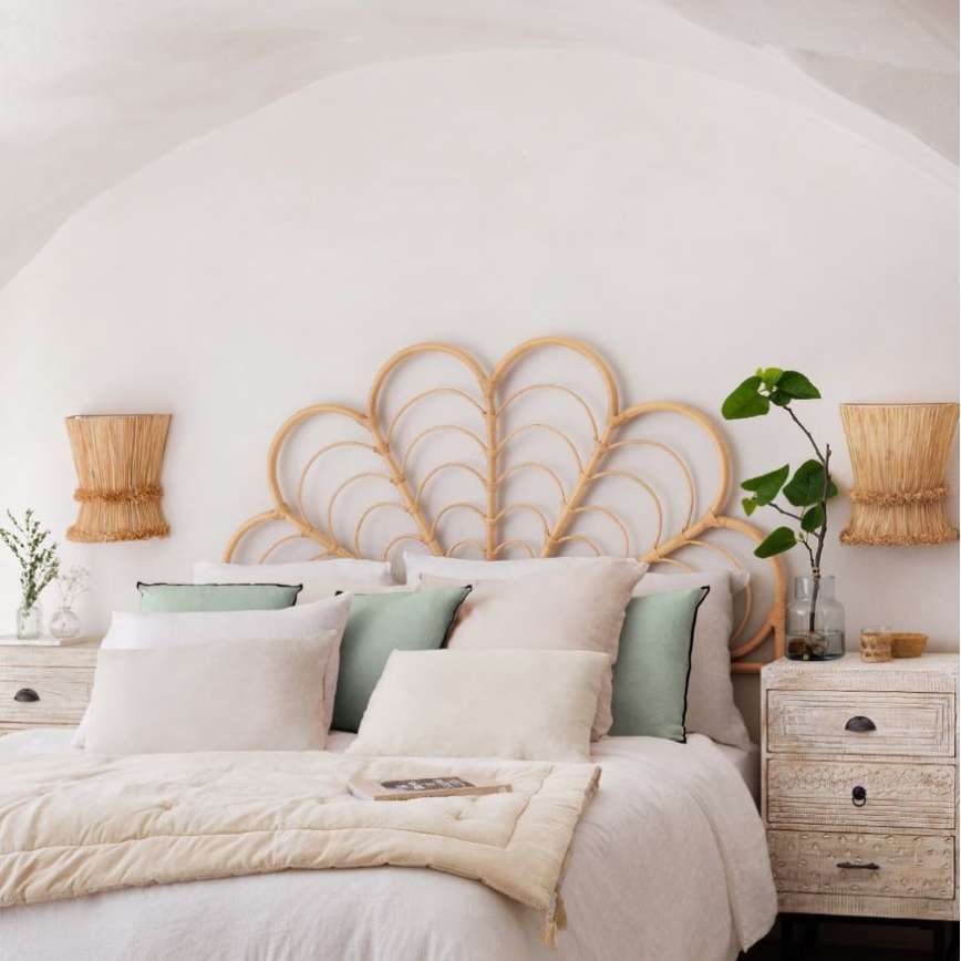 Atmosphera - Applique murale LOA 1xE27/40W/230V pelote de raphia