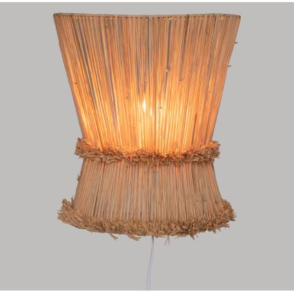 Atmosphera - Applique murale LOA 1xE27/40W/230V pelote de raphia