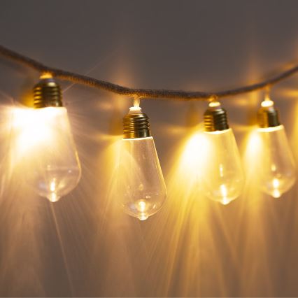Atmosphera - Dekorative LED-Lichterkette GARLAND 10xLED/2xAA 1,65m warmweiβ