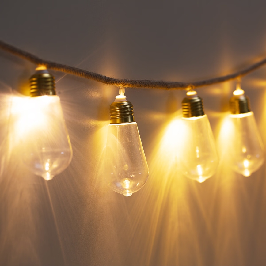Atmosphera - Dekorative LED-Lichterkette GARLAND 10xLED/2xAA 1,65m warmweiβ