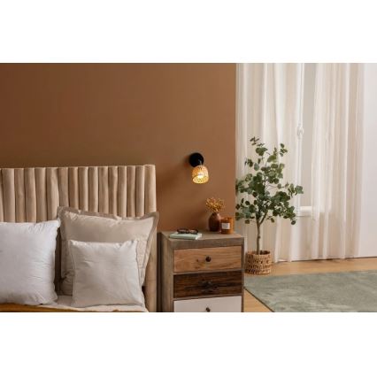 Atmosphera - Faretto da parete LIO 1xE27/25W/230V in bambù