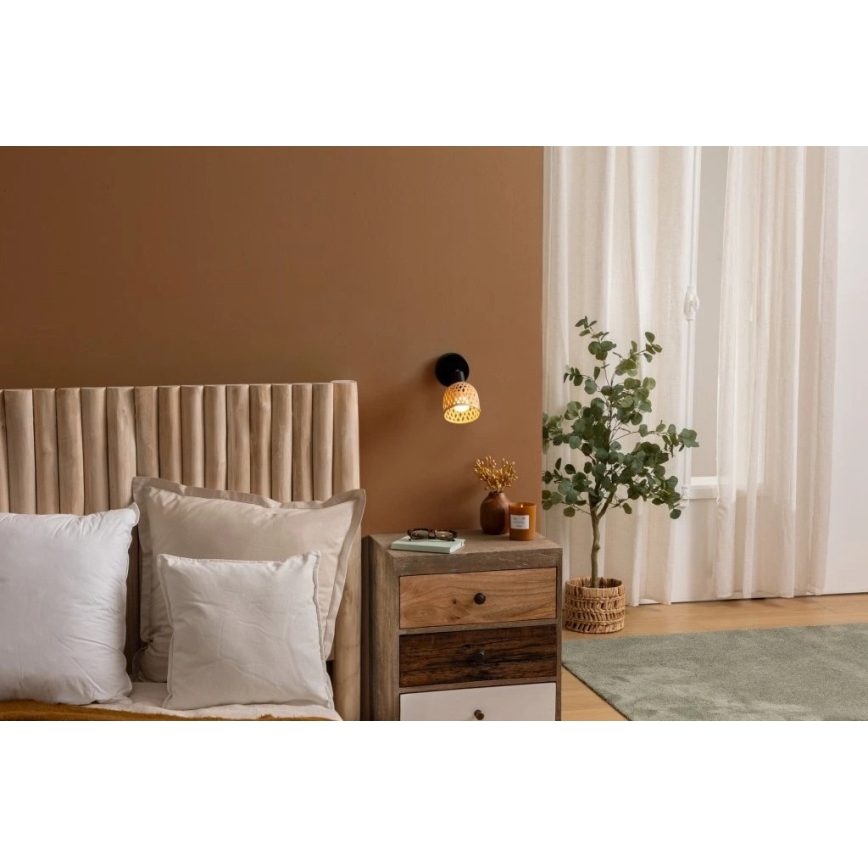 Atmosphera - Faretto da parete LIO 1xE27/25W/230V in bambù
