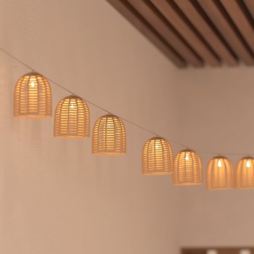 Atmosphera - Guirlande décorative solaire AIA 10xLED 3,35m IP44 blanc chaud