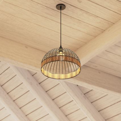 Atmosphera - Hängeleuchte SUWA 1xE27/40W/230V Rattan