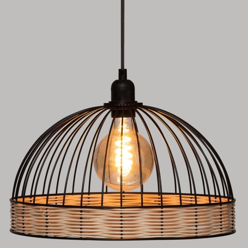 Atmosphera - Hängeleuchte SUWA 1xE27/40W/230V Rattan