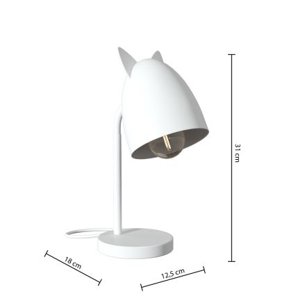 Atmosphera - Kinder-Tischleuchte OREILLES 1xE14/40W/230V weiß