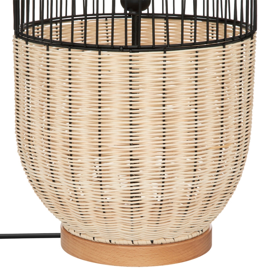Atmosphera - Lampada con piedistallo ANEA 1xE27/40W/230V rattan/faggio