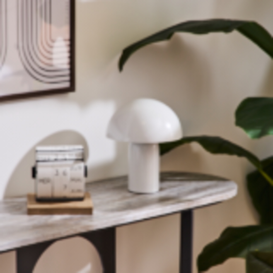 Atmosphera - Lampada da tavolo LITO 1xE27/25W/230V bianca