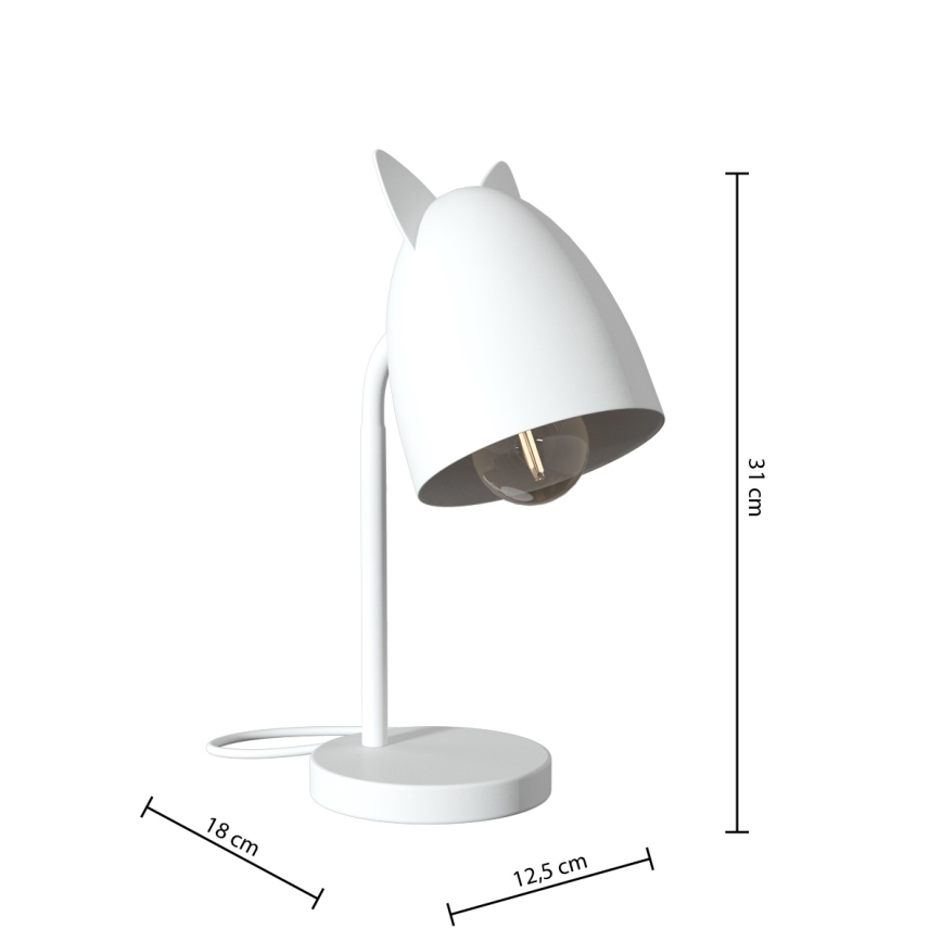 Atmosphera - Lampada da tavolo per bambini OREILLES 1xE14/40W/230V bianca