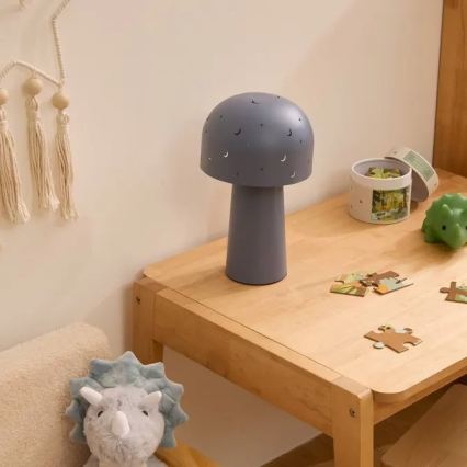 Atmosphera - Lampada da tavolo per bambini STARRY MUSHROOM 1xE14/25W/230V blu