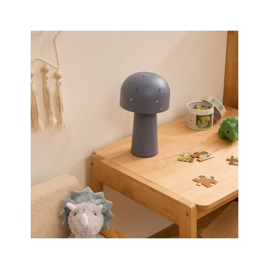 Atmosphera - Lampada da tavolo per bambini STARRY MUSHROOM 1xE14/25W/230V blu