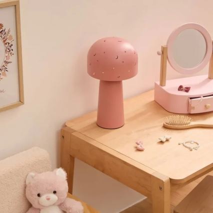 Atmosphera - Lampada da tavolo per bambini STARRY MUSHROOM 1xE14/25W/230V rosa