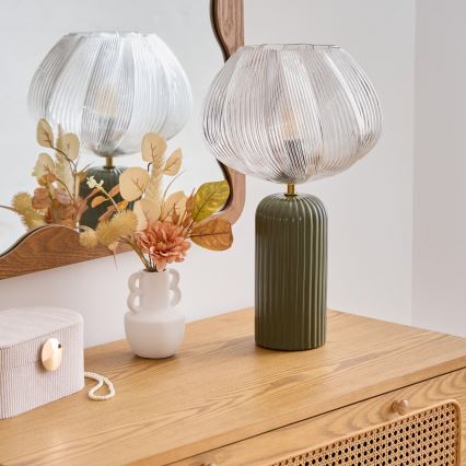 Atmosphera - Lampada da tavolo PHYLAS 1xE14/40W/230V verde