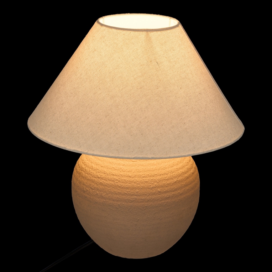 Atmosphera - Lampada da tavolo SEIYA 1xE27/60W/230V marrone/beige