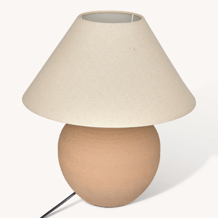 Atmosphera - Lampada da tavolo SEIYA 1xE27/60W/230V marrone/beige