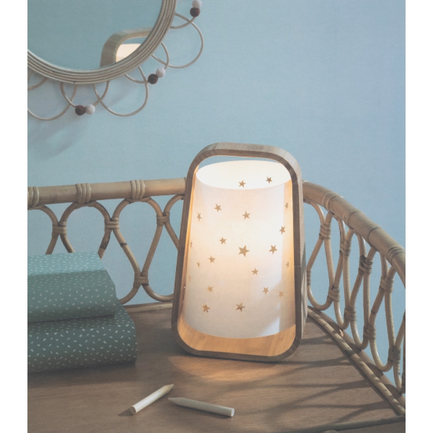 Atmosphera - Lampada da tavolo STARS 1xE14/40W/230V in bambù