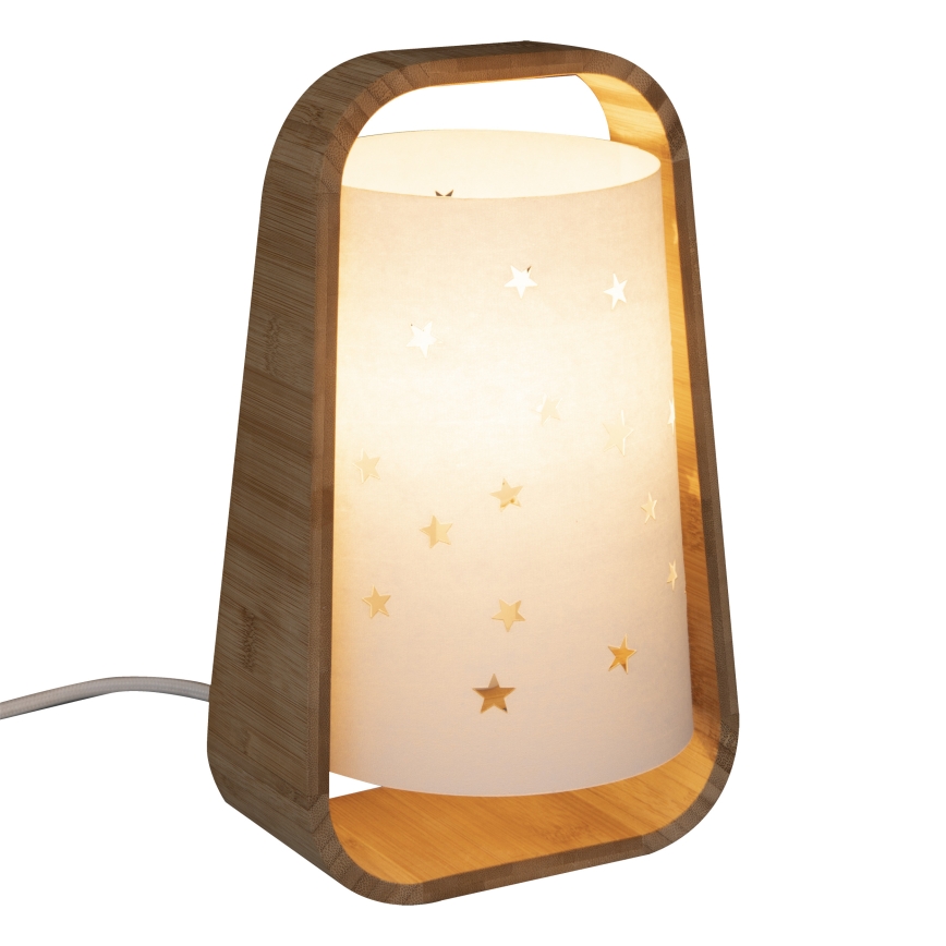 Atmosphera - Lampada da tavolo STARS 1xE14/40W/230V in bambù