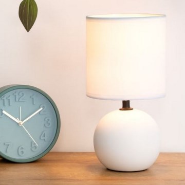 Atmosphera - Lampada da tavolo TIMÉO 1xE14/60W/230V bianco opaco
