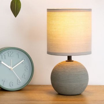 Atmosphera - Lampada da tavolo TIMÉO 1xE14/60W/230V grigio/bianco