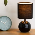 Atmosphera - Lampada da tavolo TIMÉO 1xE14/60W/230V nero lucido