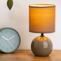 Atmosphera - Lampada da tavolo TIMÉO 1xE14/60W/230V taupe
