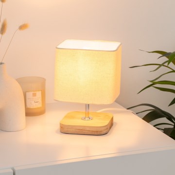 Atmosphera - Lampada da tavolo TOXEY 1xE14/25W/230V pino/beige