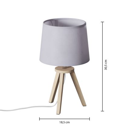 Atmosphera - Lampada da tavolo TRIPOD 1xE14/40W/230V pino/grigio